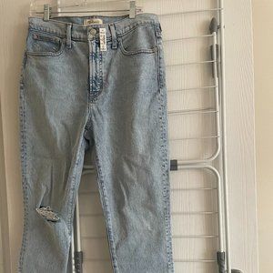 NEW WITH TAGS MADEWELL The Perfect Vintage Crop Jean in Sudbury Wash 29